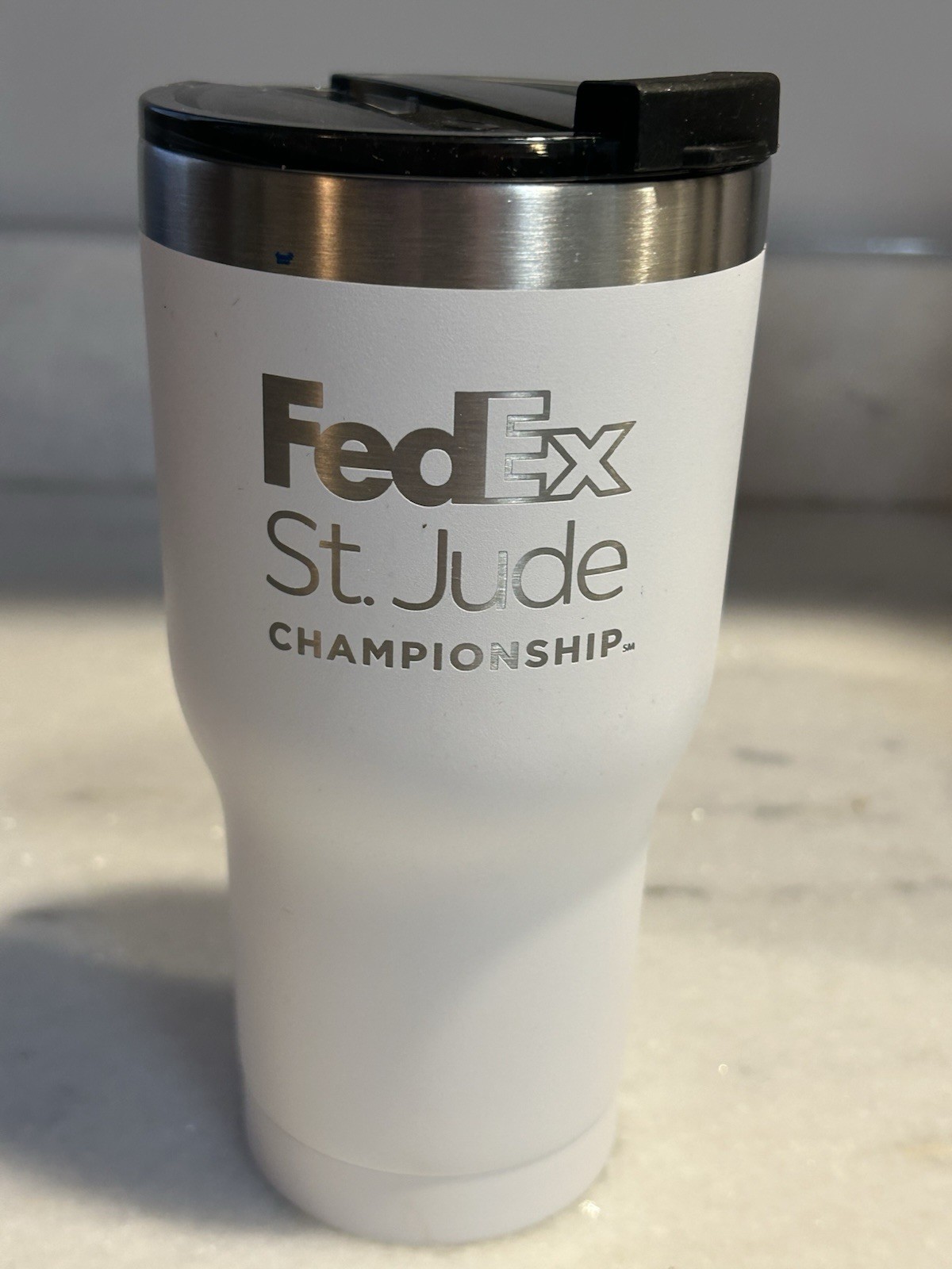 FEDEX ST JUDE CHAMPIONSHIP WATER BOTTLE TRAVEL MUG CUP TEA METAL WITH LID ARTIC
