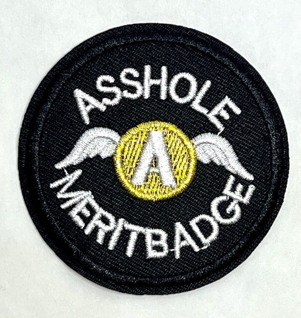 🔥 ASS HOLE Merit Badge Hook & Loop Embroidered Funny Biker Driving Morale Patch 🔥 ASS HOLE Merit Badge Hook & Loop Embroidered Funny Biker Driving Morale Patch