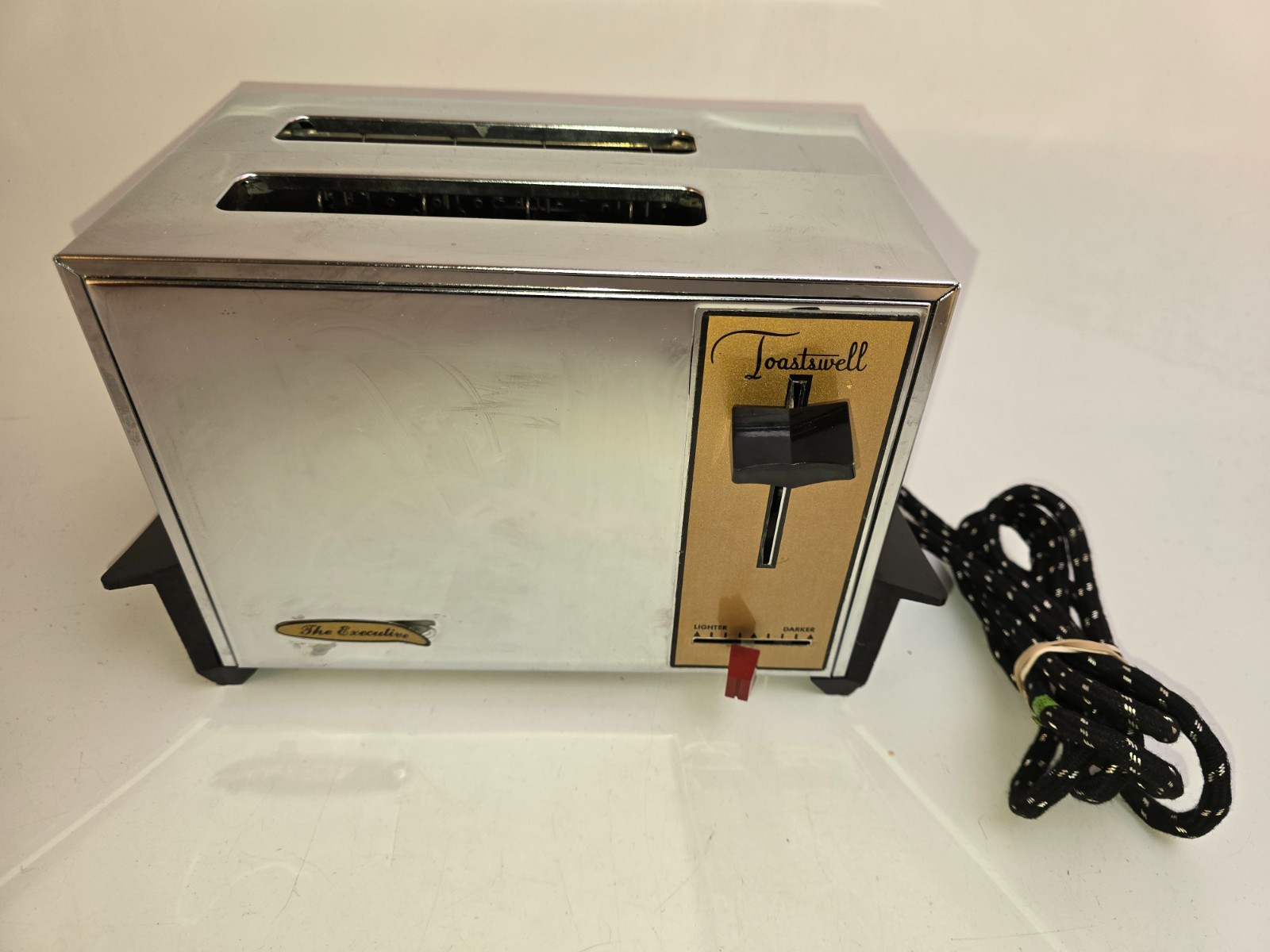 Works Tested Vintage Toastswell 375 The Executive MCM Chrome Toaster Scarce