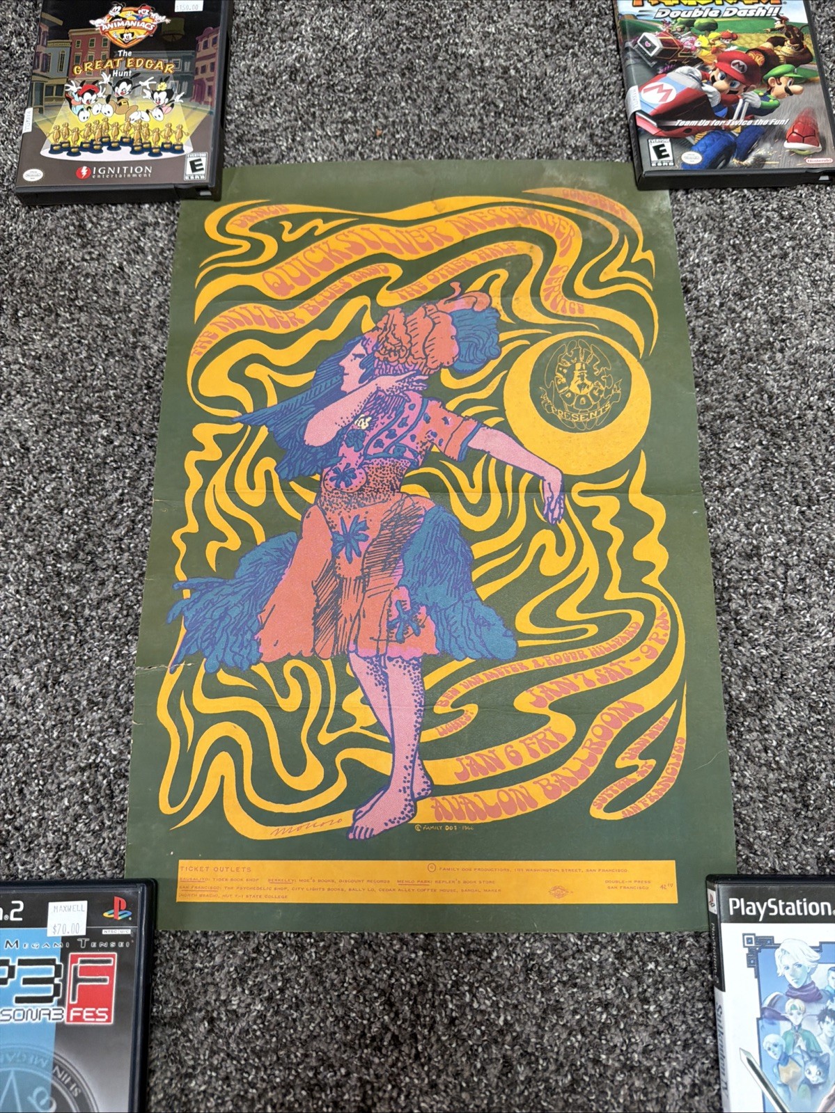 Family Dog FD 42 1st Print Poster Avalon Ballroom Miller Band 1/6-7/1967 ORIGINA