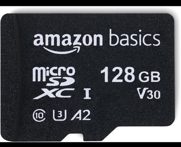 Amazon Basics 128GB microSD Memory Card 100MB/s with Full Size Adapter MicroSDXC Amazon Basics 128GB microSD Memory Card 100MB/s with Full Size Adapter MicroSDXC