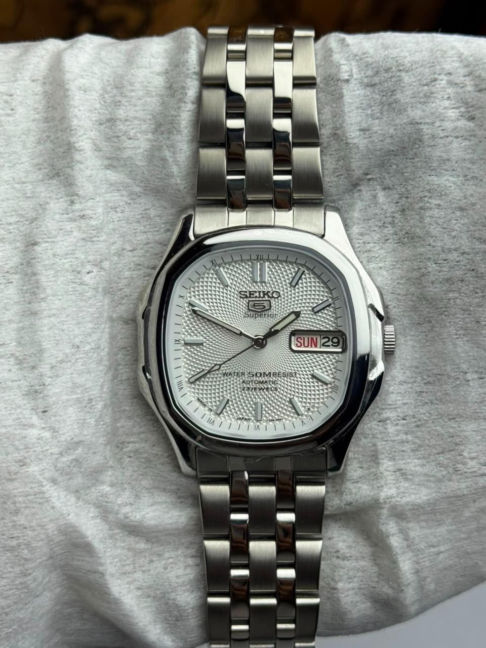 Rare Vintage Seiko-Superior SKZ035 “Whirlpool” Automatic Men's Watch – Day/Date 