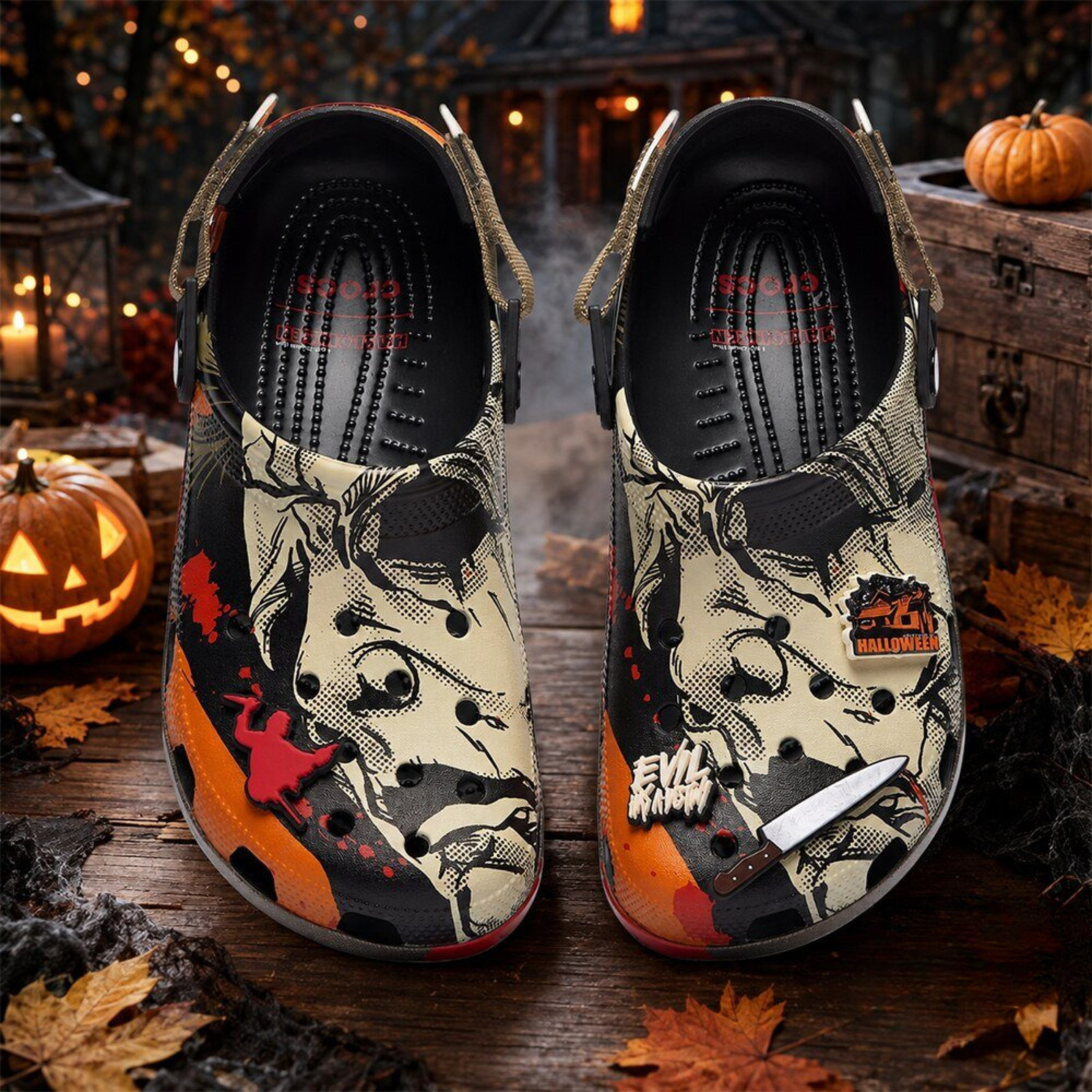 HOT TREND  Jigsaw And Michael Myers Take Over Crocs 2026 Halloween Gift