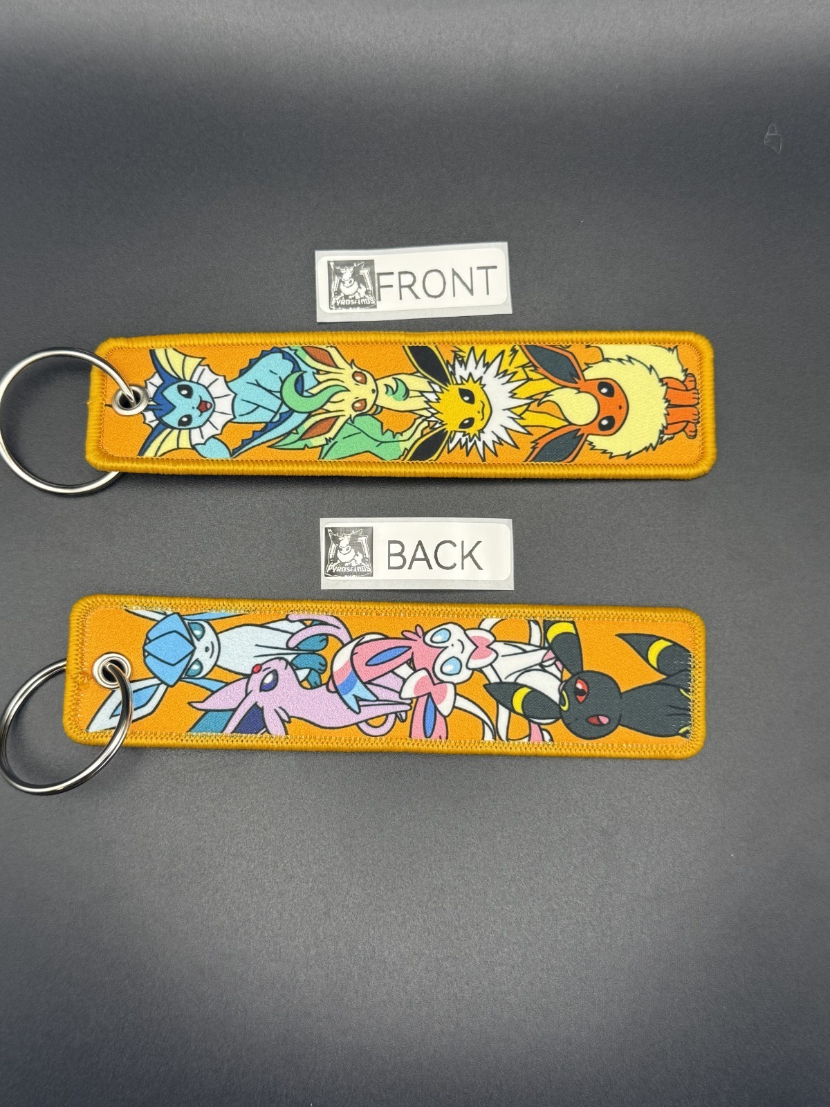 Custom Pokémon Embroidered Keychain Double Sided Handmade Choose Your Favorite