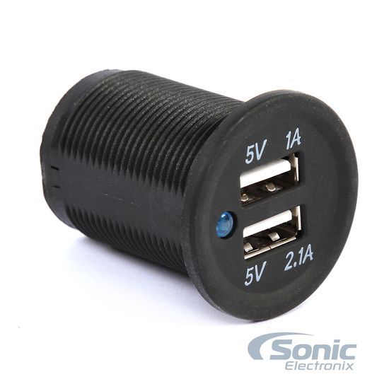 BELVA BA2USB Hard-Wire Dual USB 12 Volt Charging Port w/ LED Status Light