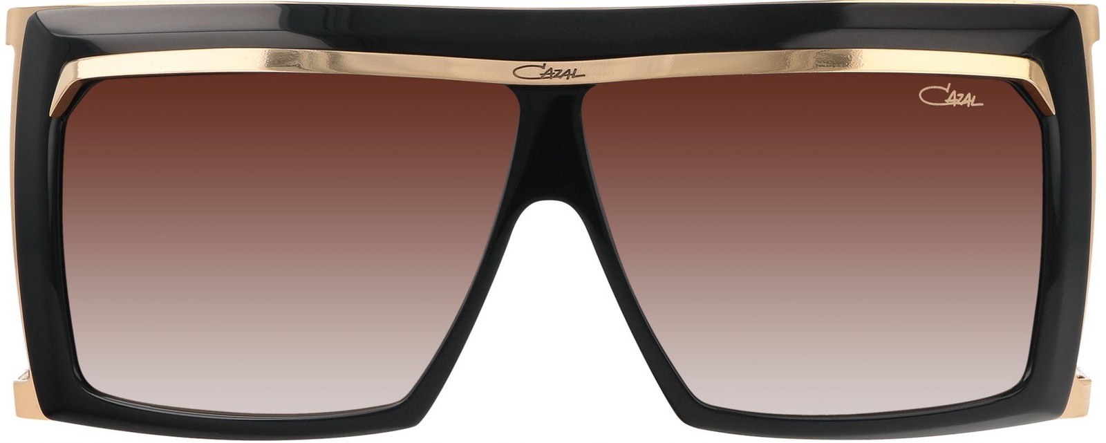Cazal Mod 300-001 Black Gold Sunglasses