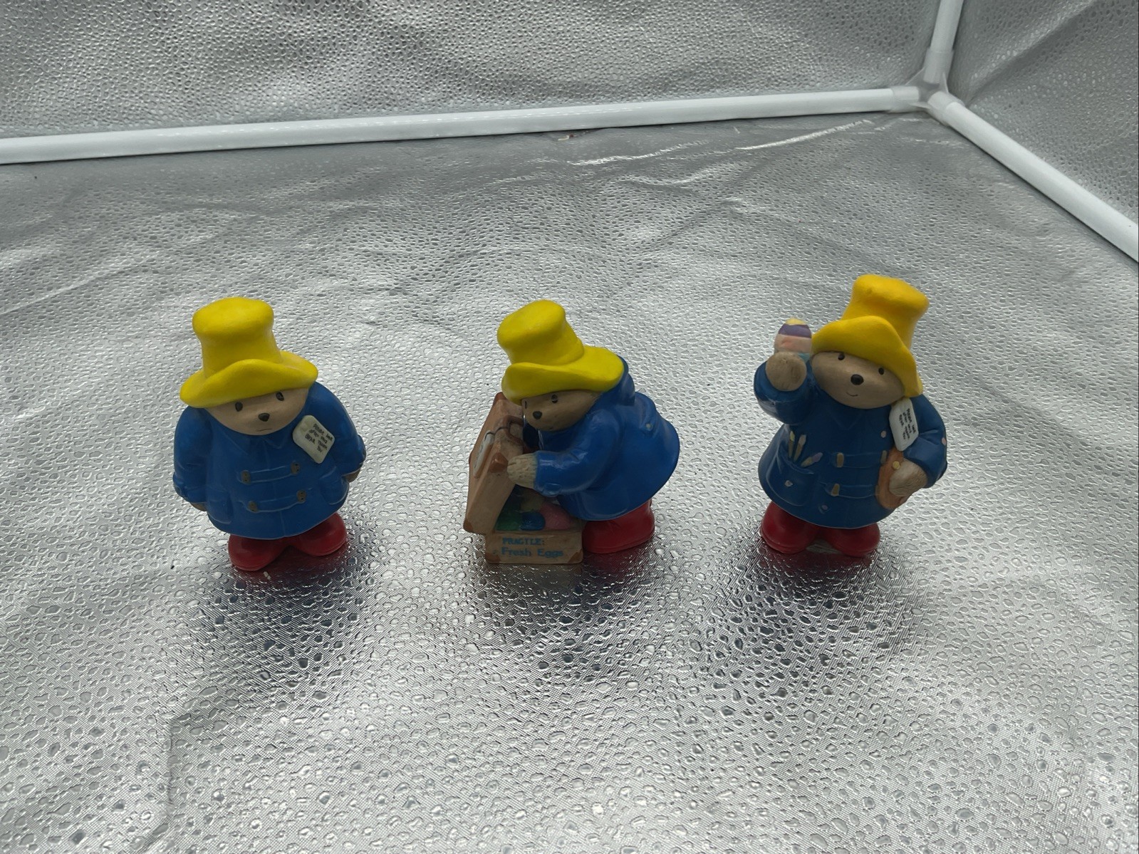 Vintage Enesco Paddingon Bears Happy Spring  Fresh Eggs  1991 EASTER Lot Of 3