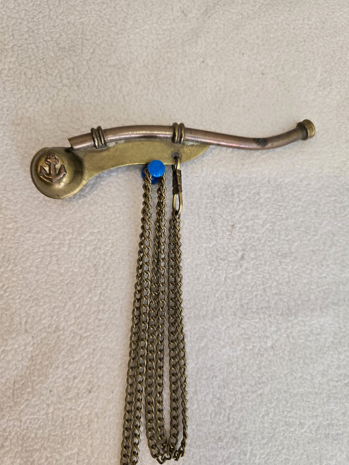 Bosun's Whistle Boatswains Nautical Antique Neck Chain, Fisherman Clasp, Navy Bosun's Whistle Boatswains Nautical Antique Neck Chain, Fisherman Clasp, Navy