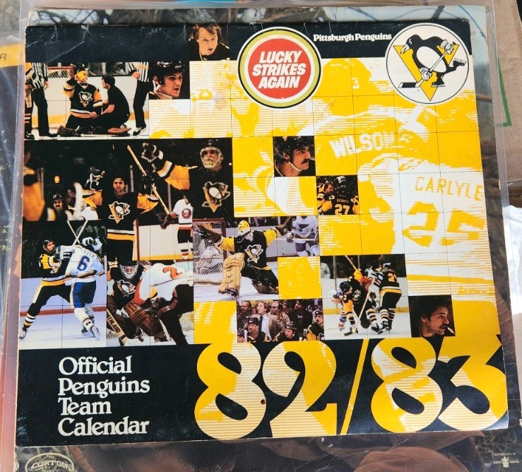 Rate VINTAGE 1982-83 Pittsburgh Penguins Calendar Lucky Strikes Again