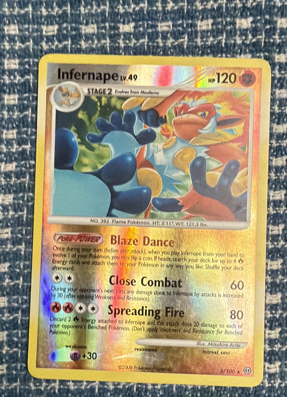 Infernape 3/100 Stormfront Reverse Holo