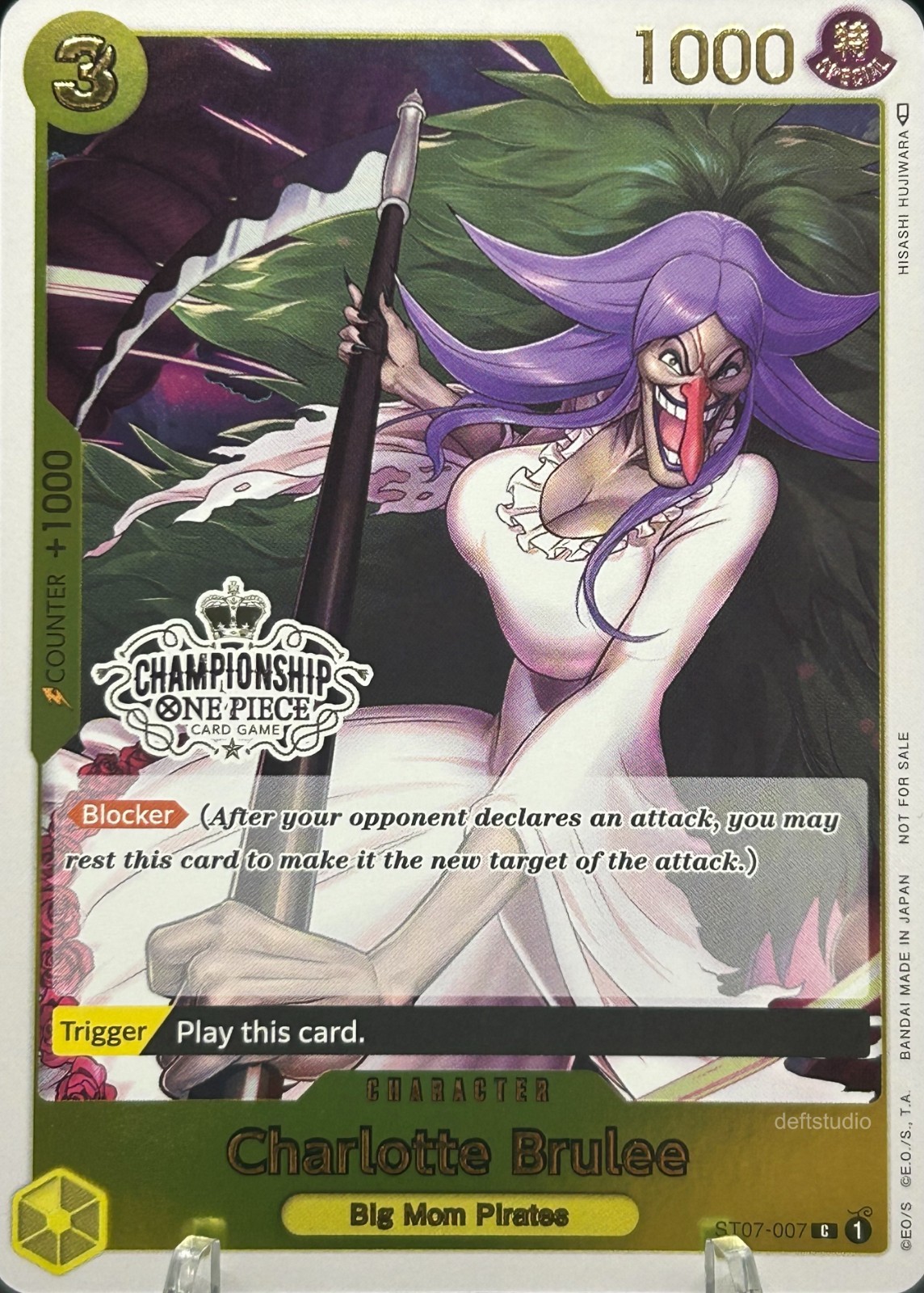 • Charlotte Brulee • ST07-007 Store Championship Promo Stamp One Piece TCG NM