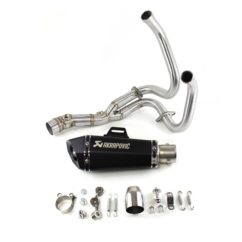 For Kawasaki Ninja 650 Z650 2012-2026 Full System Exhaust Tips Black Header Pipe