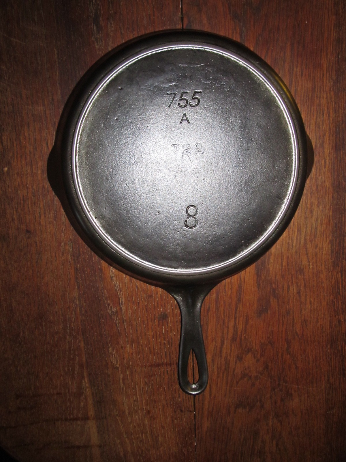 VICTOR GRISWOLD No.8 #755A CAST IRON SKILLET GHOST MARK VICTOR  #722 \