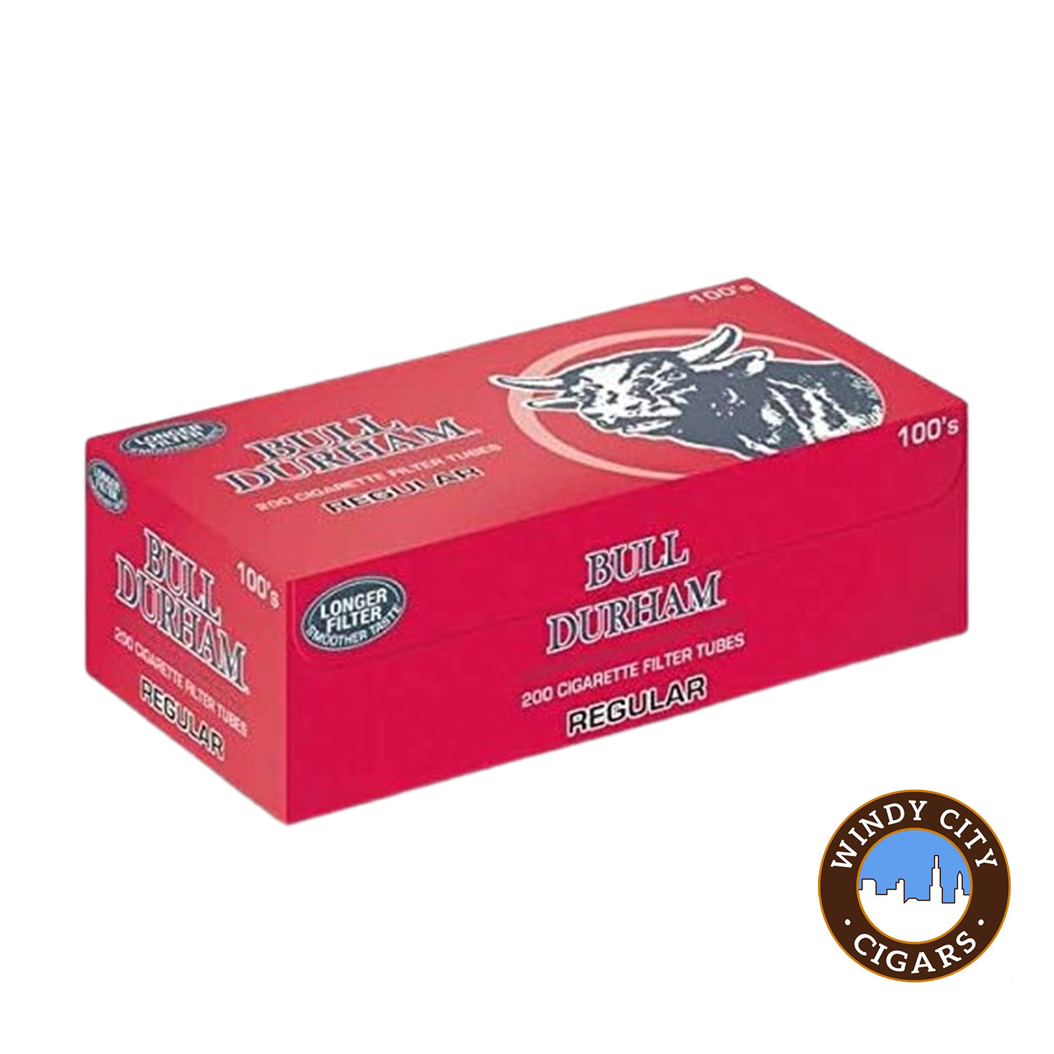 Bull Durham Regular 100s Cigarette 200ct Tubes -10 Boxes