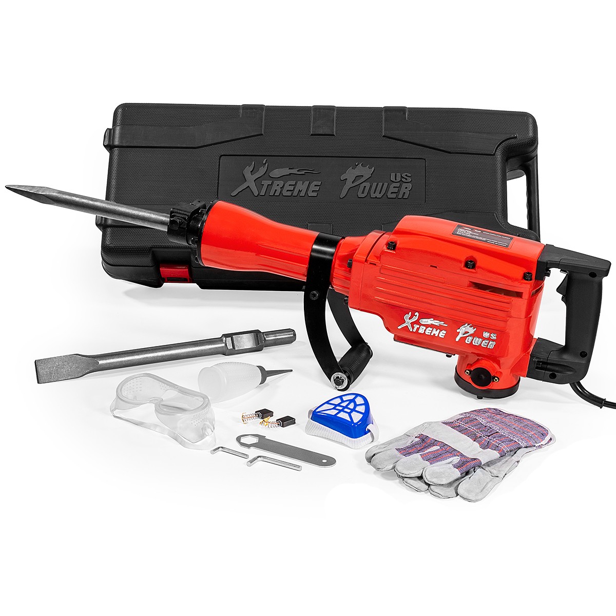 XtremepowerUS 2200W Electric Demolition Jack Hammer Chisel & Point Bits Included XtremepowerUS 2200W Electric Demolition Jack Hammer Chisel & Point Bits Included