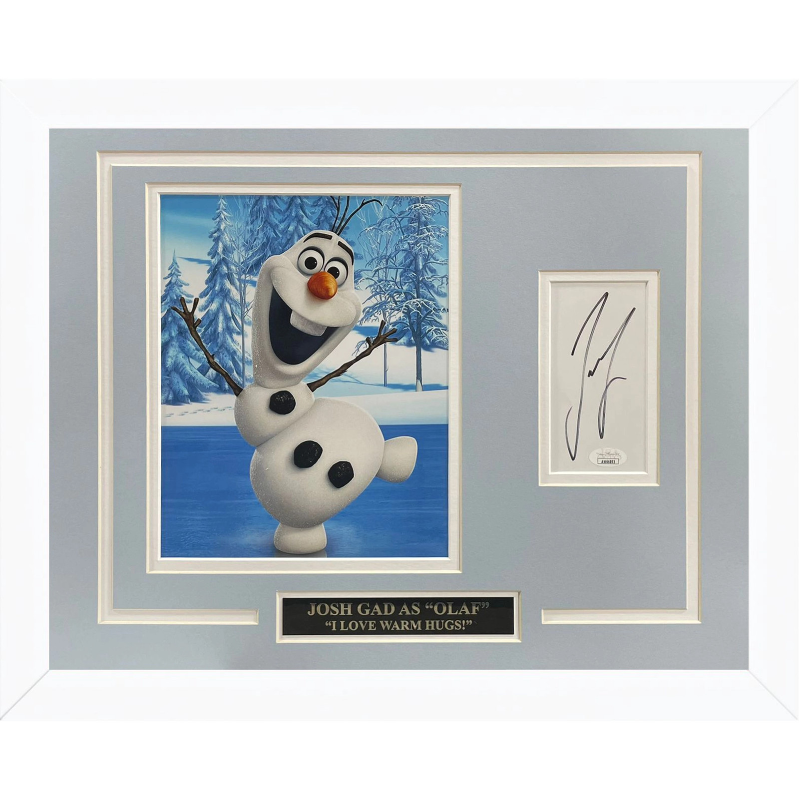 Josh Gad Autographed Frozen Olaf 8x10 Photo Signature Series Frame - JSA Josh Gad Autographed Frozen Olaf 8x10 Photo Signature Series Frame - JSA