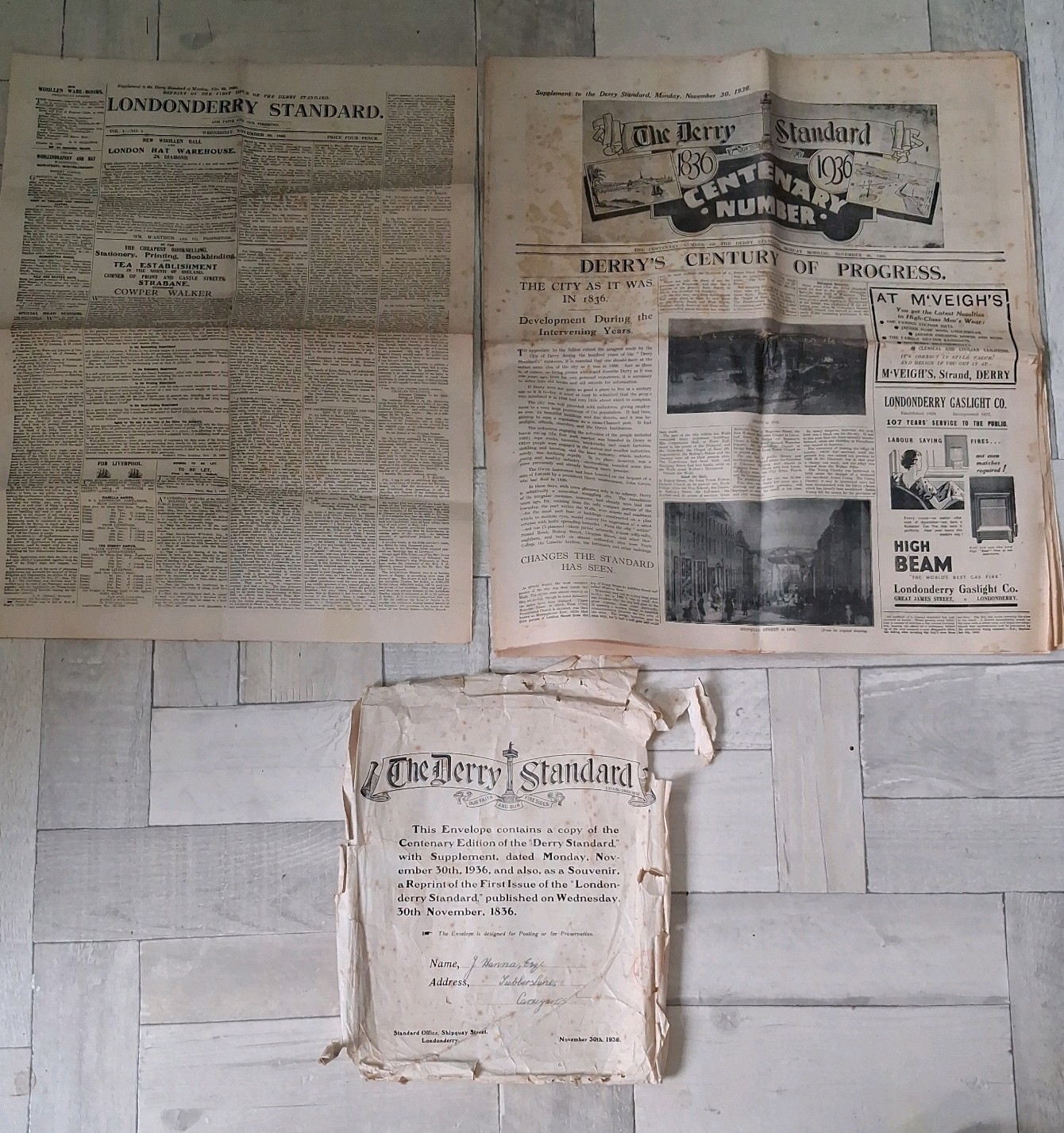 THE DERRY STANDARD 1836 1936 NEWSPAPER RARE THE DERRY STANDARD 1836 1936 NEWSPAPER RARE