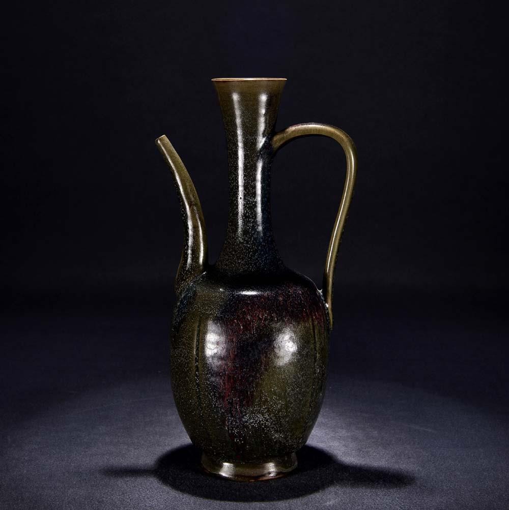 40CM Old Chinese Song Jun Kiln Teapot U1929