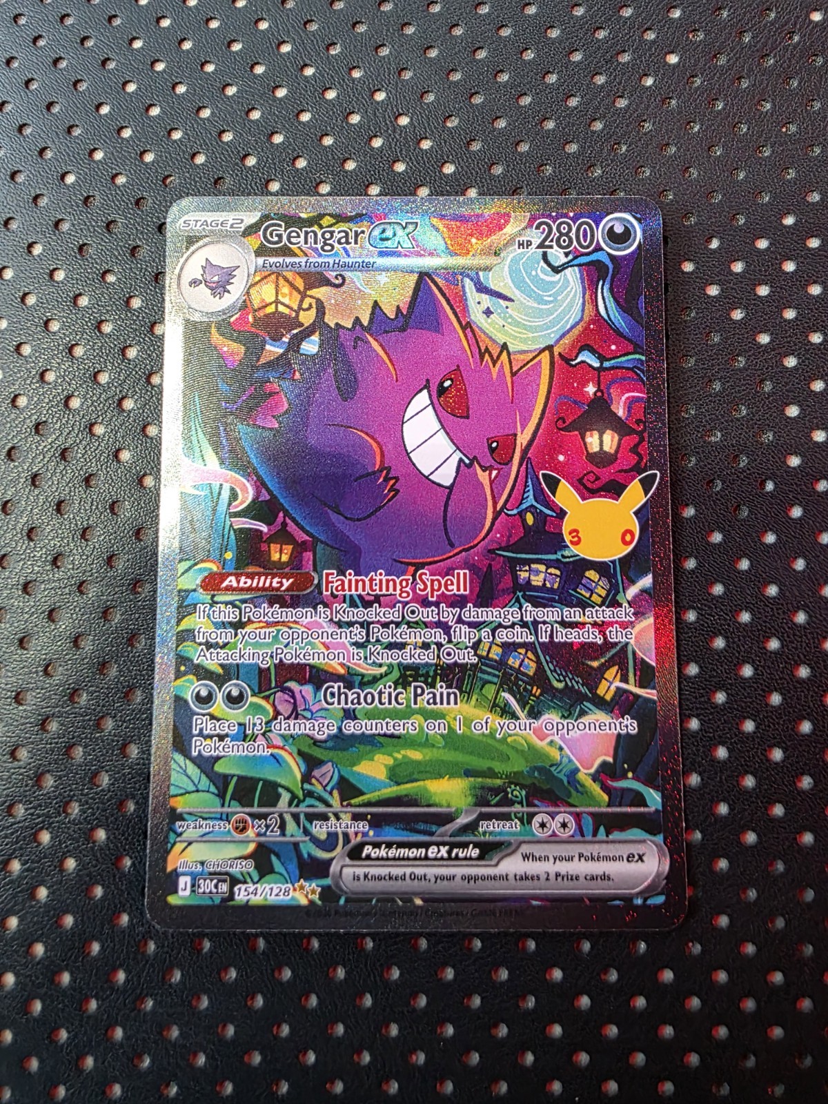 Gengar ex 154/128 30th Anniversary Celebrations Pokemon Card SIR NM Pack Fresh Gengar ex 154/128 30th Anniversary Celebrations Pokemon Card SIR NM Pack Fresh