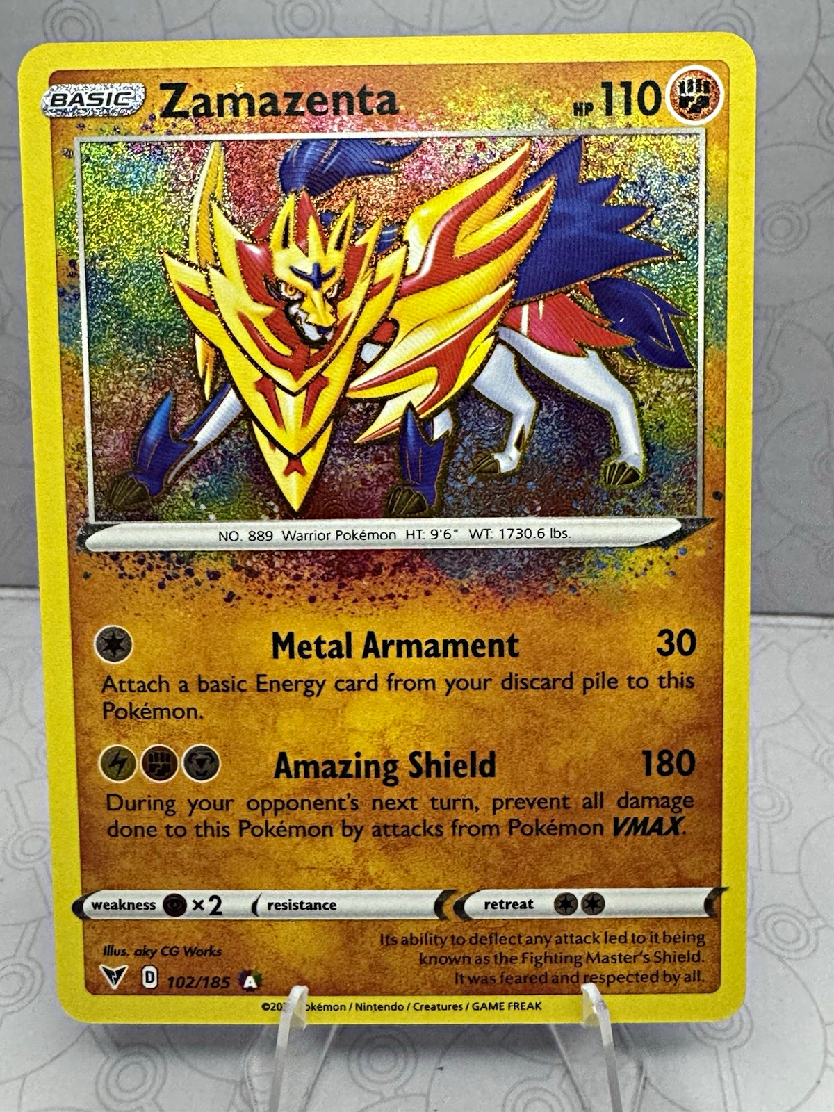 Zamazenta 102/185 Swsh04: Vivid Voltage Amazing Rare Holo EN Zamazenta 102/185 Swsh04: Vivid Voltage Amazing Rare Holo EN