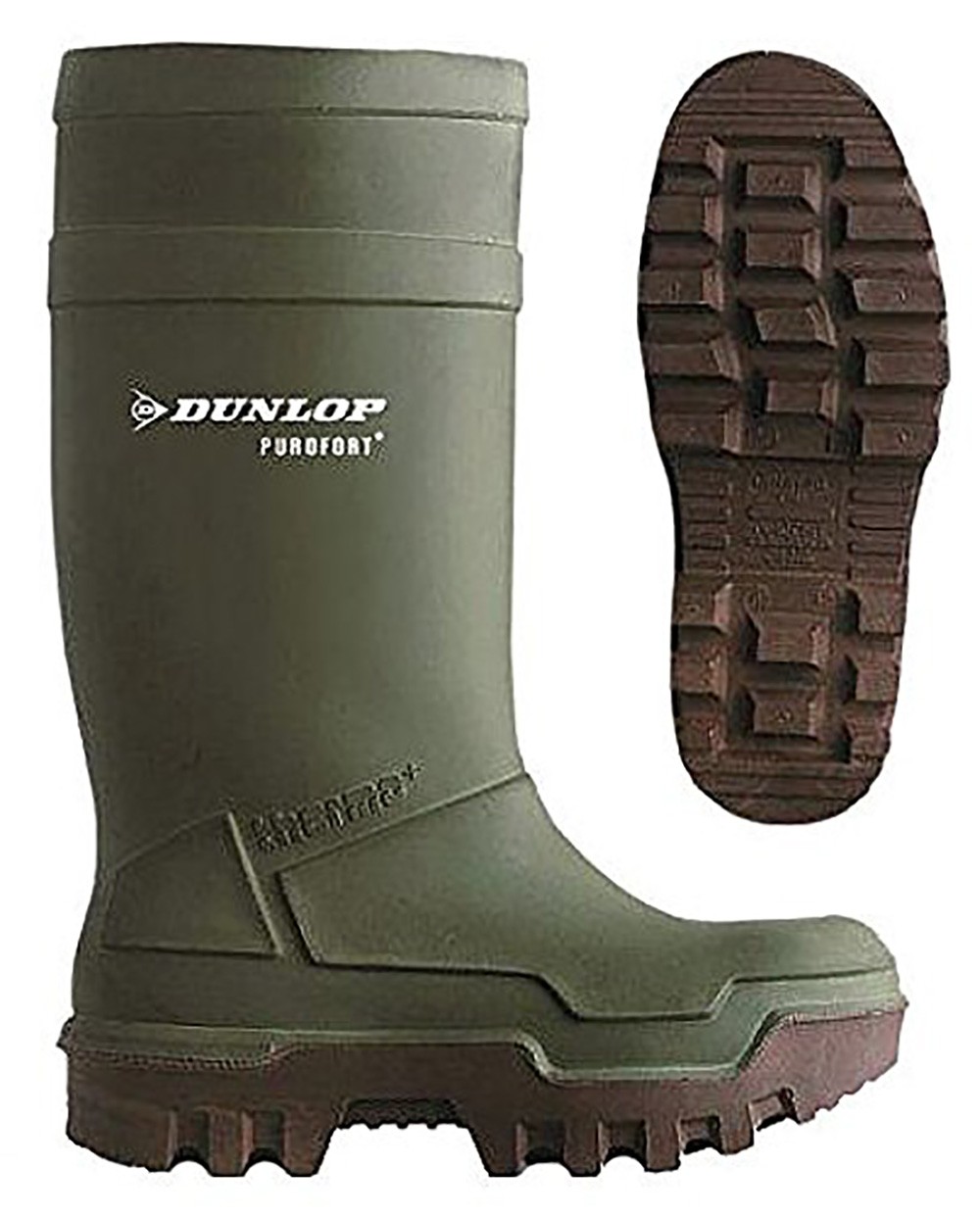 Dunlop Purofort Thermo full Safety Men\'s Knee Boots in Green
