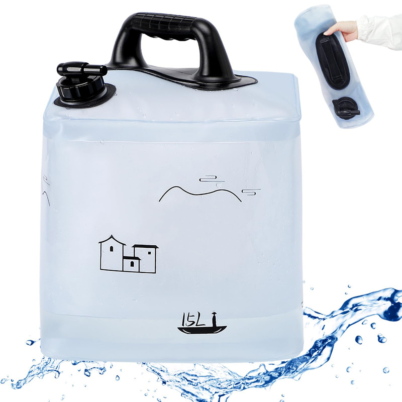 Deiris 3.43/3.96 Gallon Collapsible Water Container Bpa Camping Water Storage Deiris 3.43/3.96 Gallon Collapsible Water Container Bpa Camping Water Storage