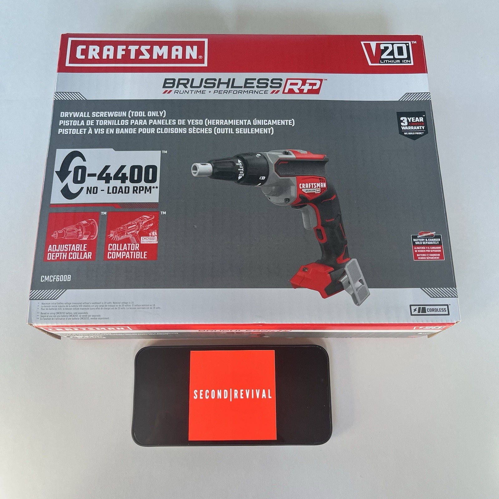 Craftsman V20 Brushless RP Drywall Screwgun Driver CMCF600B Tool Only NEW/SEALED