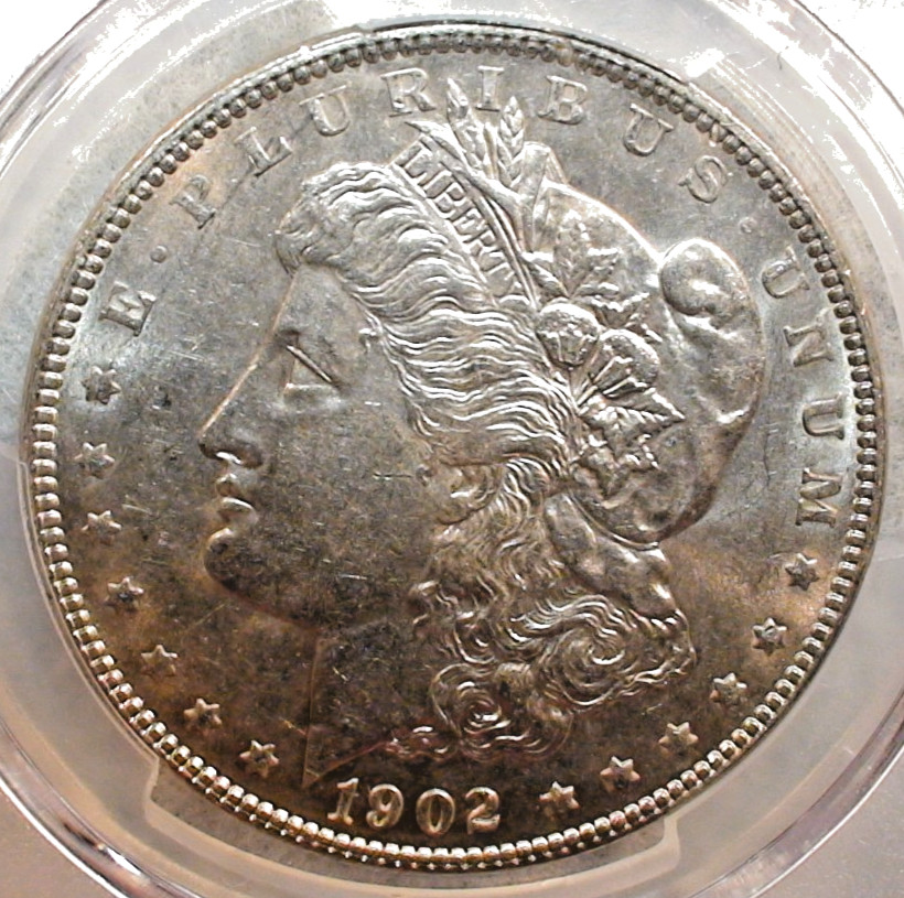 1902 P Morgan Dollar PCGS ABOUT UNCIRCULATED $1 US COIN AU Details