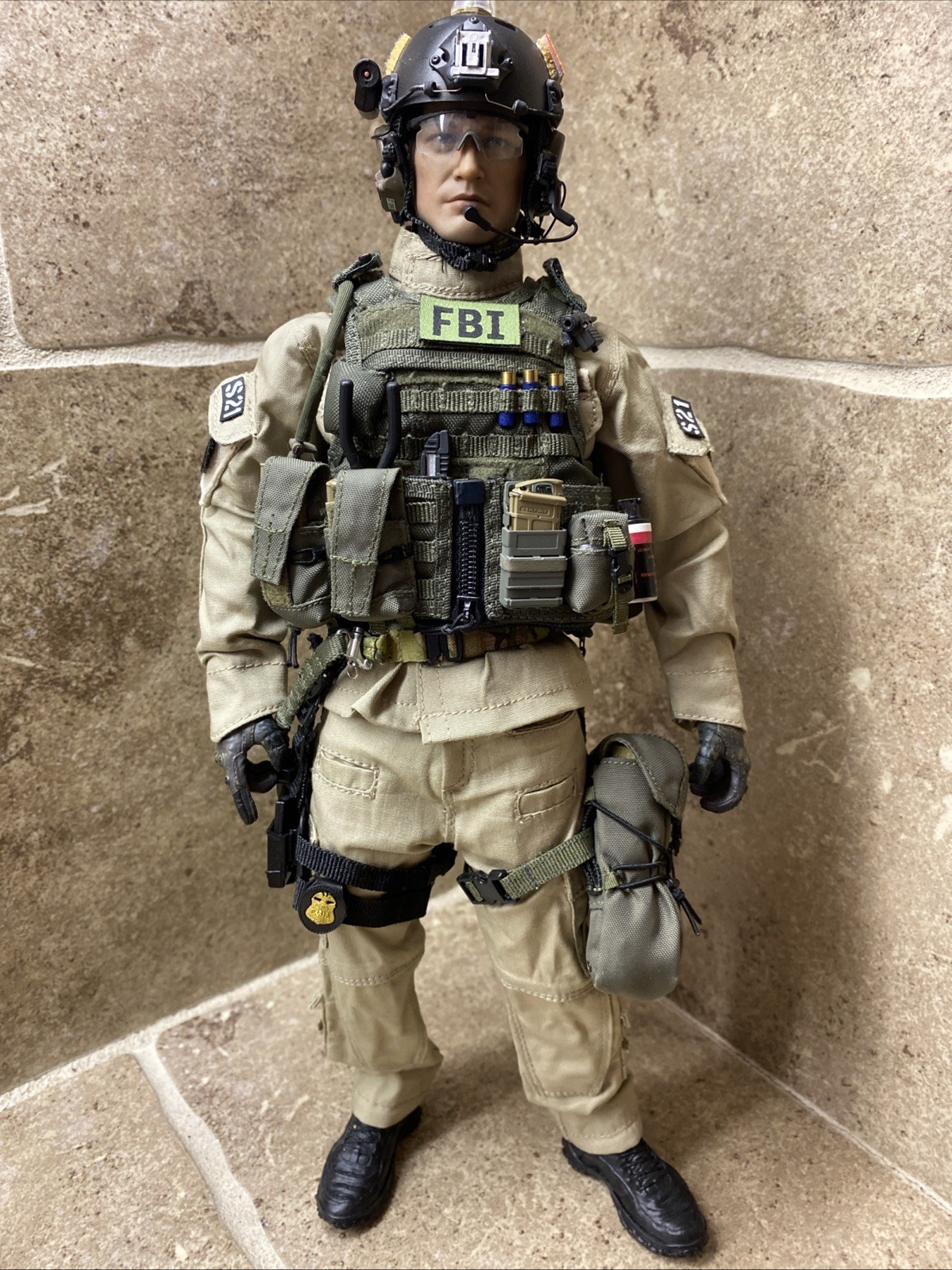 DAMTOYS 1/6 FBI Swat Team Figure Military Police San Diego w/ACCESSORIES