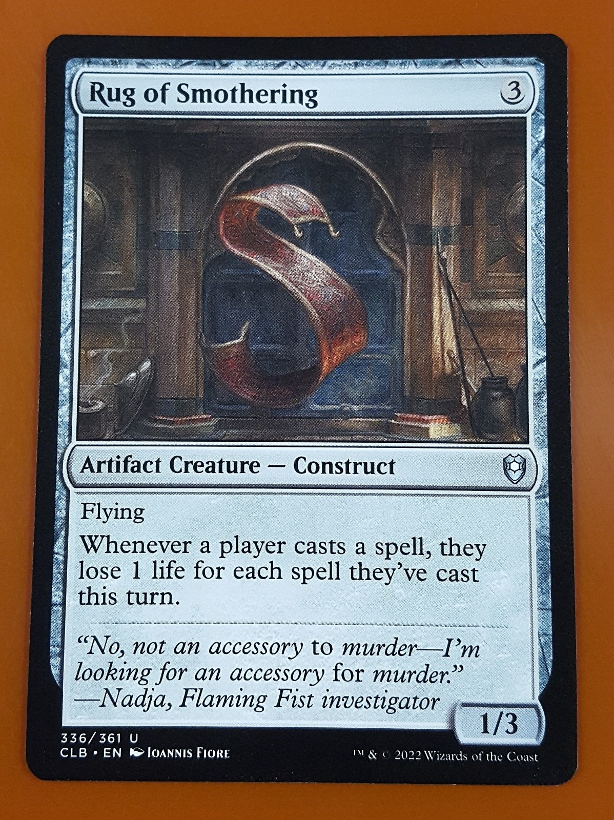 1x Rug of Smothering | Battle for Baldur\'s Gate | MTG Magic Cards