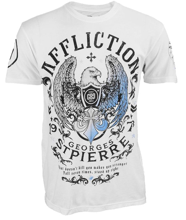 $58 AFFLICTION Georges St Pierre VIRTUE Short Sleeve Slim Fit T-shirt NWT $58 AFFLICTION Georges St Pierre VIRTUE Short Sleeve Slim Fit T-shirt NWT