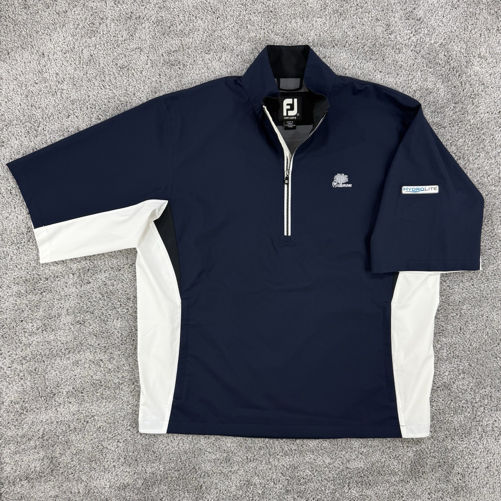 FootJoy DryJoys Hydrolite Shirt Men’s L Short Sleeve 1/4 Zip Rain Wind Golf FootJoy DryJoys Hydrolite Shirt Men’s L Short Sleeve 1/4 Zip Rain Wind Golf