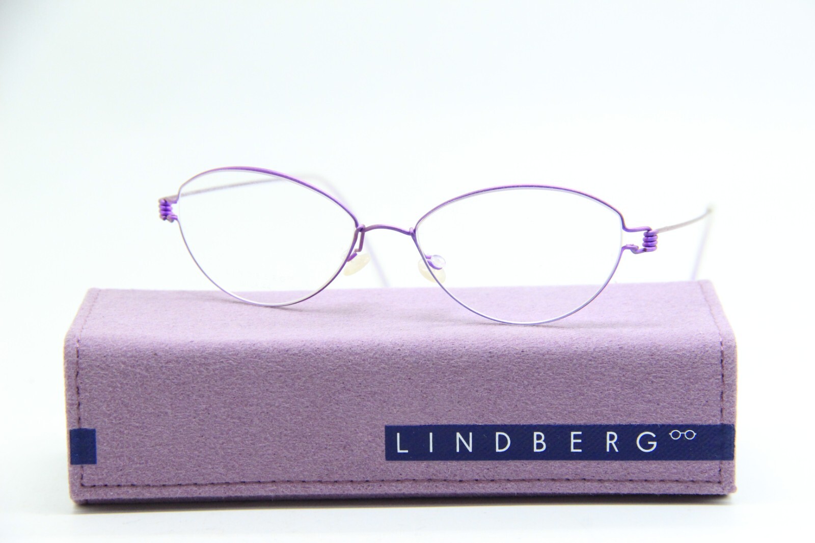NEW LINDBERG JULIJA COL. 75 PURPLE GUNMETAL AUTHENTIC EYEGLASSES 44-14