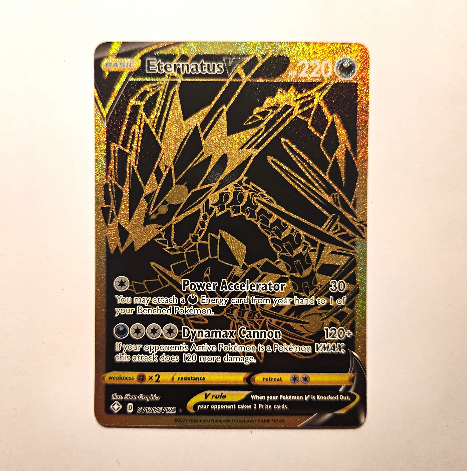 Pokémon TCG Shining Fates Eternatus V & Vmax SV121 SV122 Both Black Gold cards🔥 Pokémon TCG Shining Fates Eternatus V & Vmax SV121 SV122 Both Black Gold cards🔥