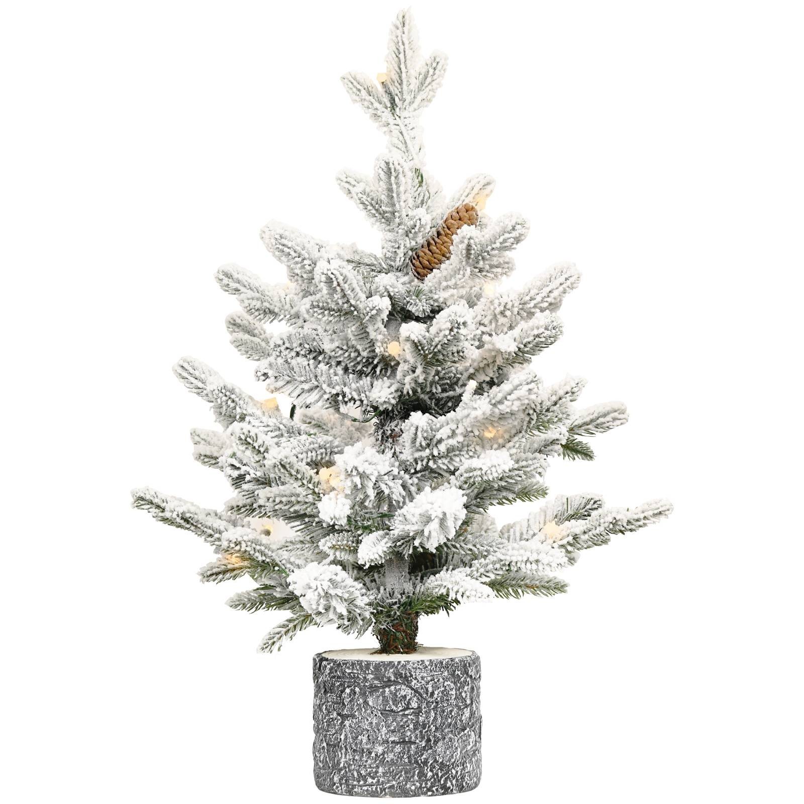 2/3/4.5/6ft PE/PVC Decorated Flocking Basin Tree Artificial Christmas Tree S
