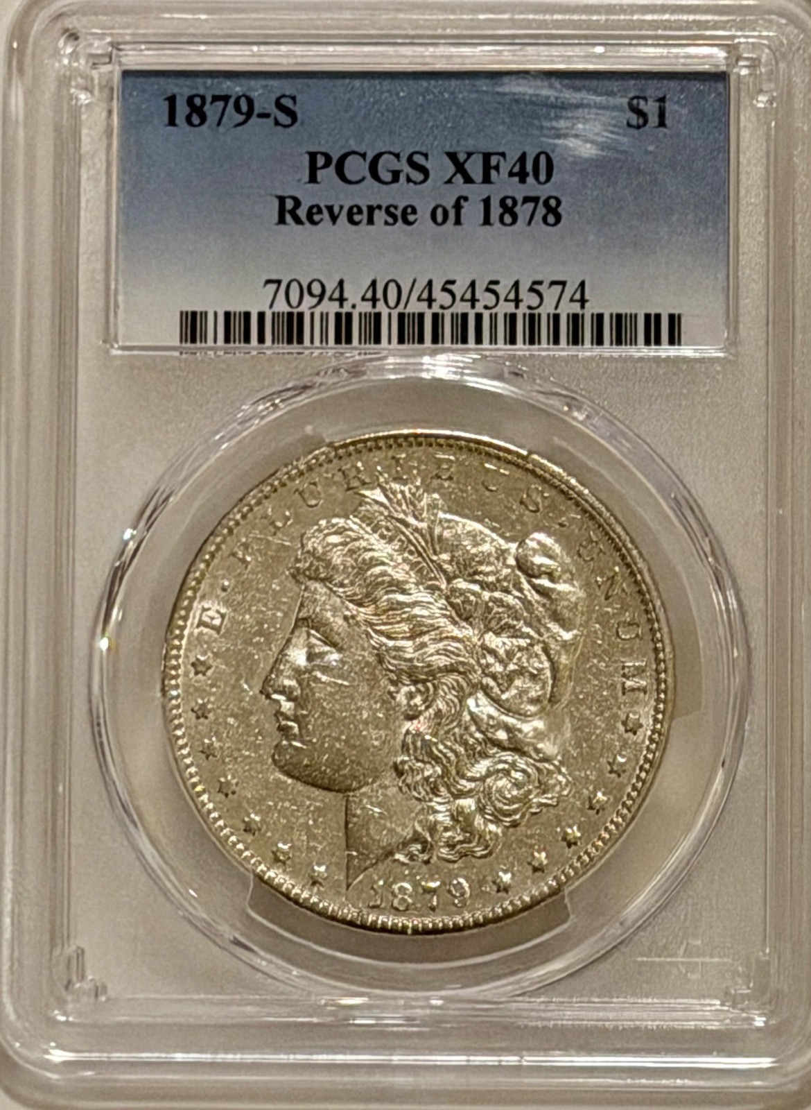 1879 S Morgan Silver Dollar Reverse of 78 PCGS XF40 Tough Top 100 Variety 1879 S Morgan Silver Dollar Reverse of 78 PCGS XF40 Tough Top 100 Variety