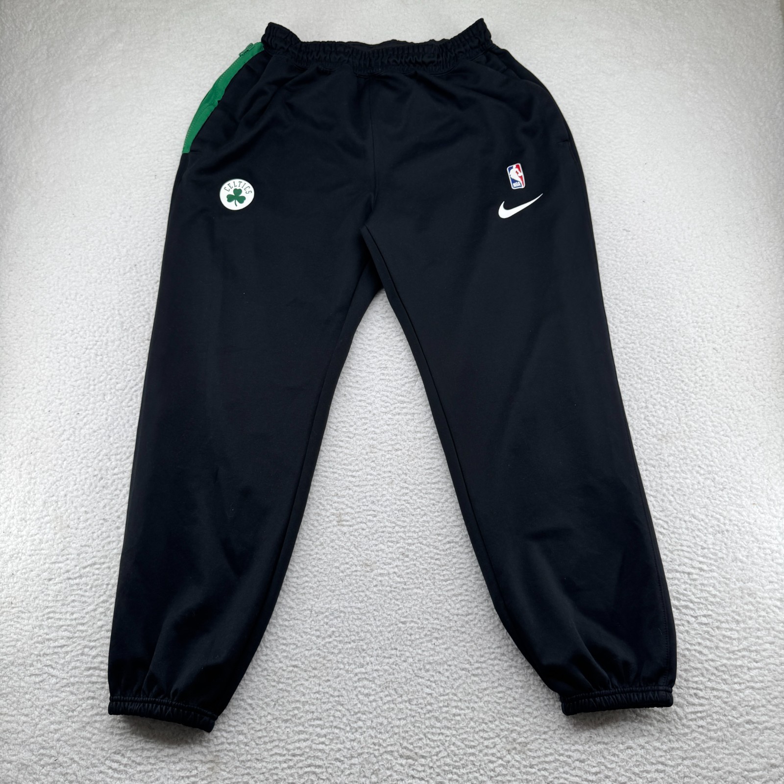 Nike Dri-Fit Boston Celtics Joggers Mens Large Black Stretch Training Pants NBA