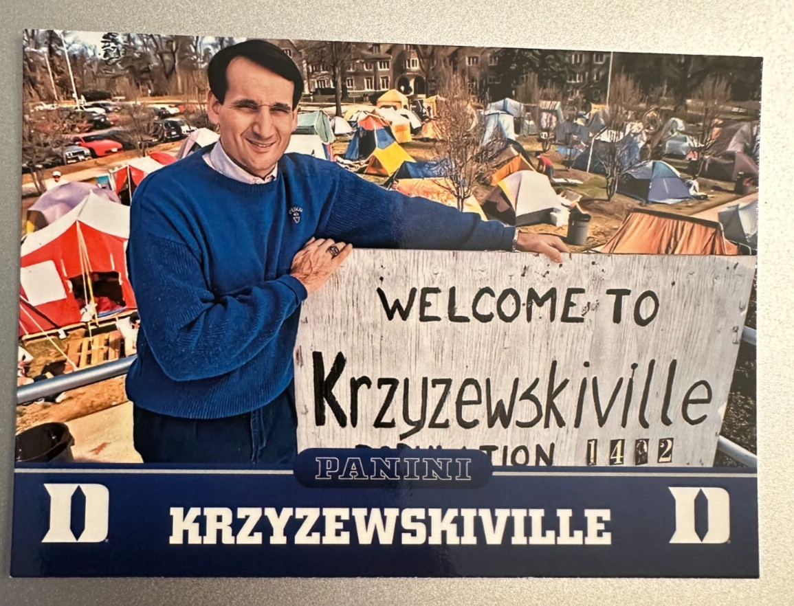 2015 Panini Collegiate DUKE BLUE DEVILS Krzyzewskiville card # 8 2015 Panini Collegiate DUKE BLUE DEVILS Krzyzewskiville card # 8