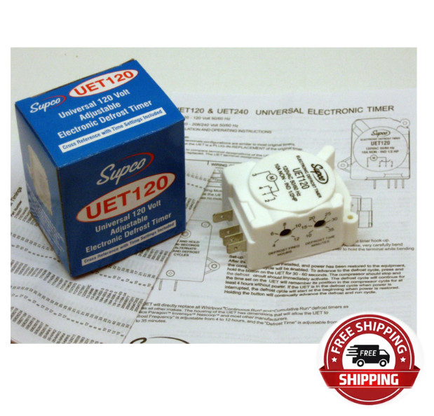 Universal Defrost Timer Control 120V Electronic – SUPCO UET120 Refrigerator Universal Defrost Timer Control 120V Electronic – SUPCO UET120 Refrigerator