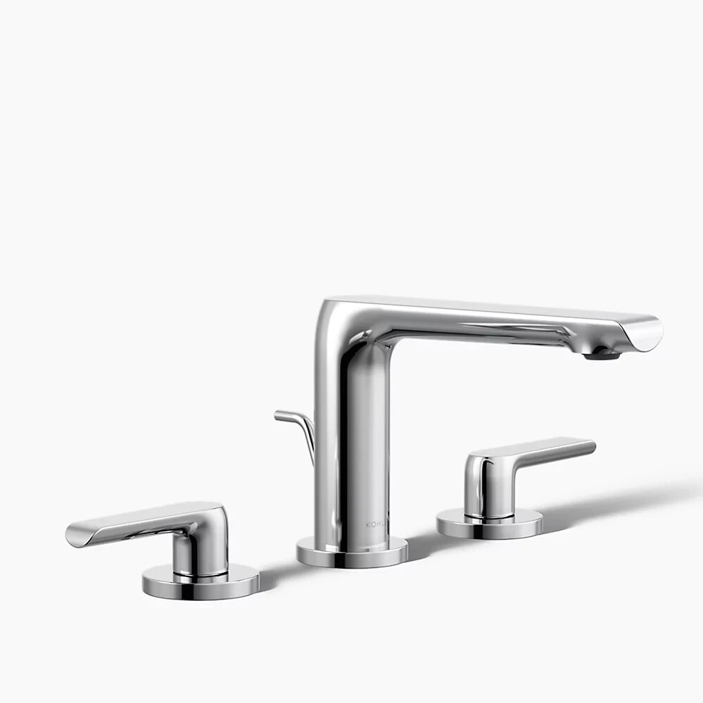 New Kohler K-97352-4-CP Avid Widespread Sink Bathroom Faucet Polished Chrome 