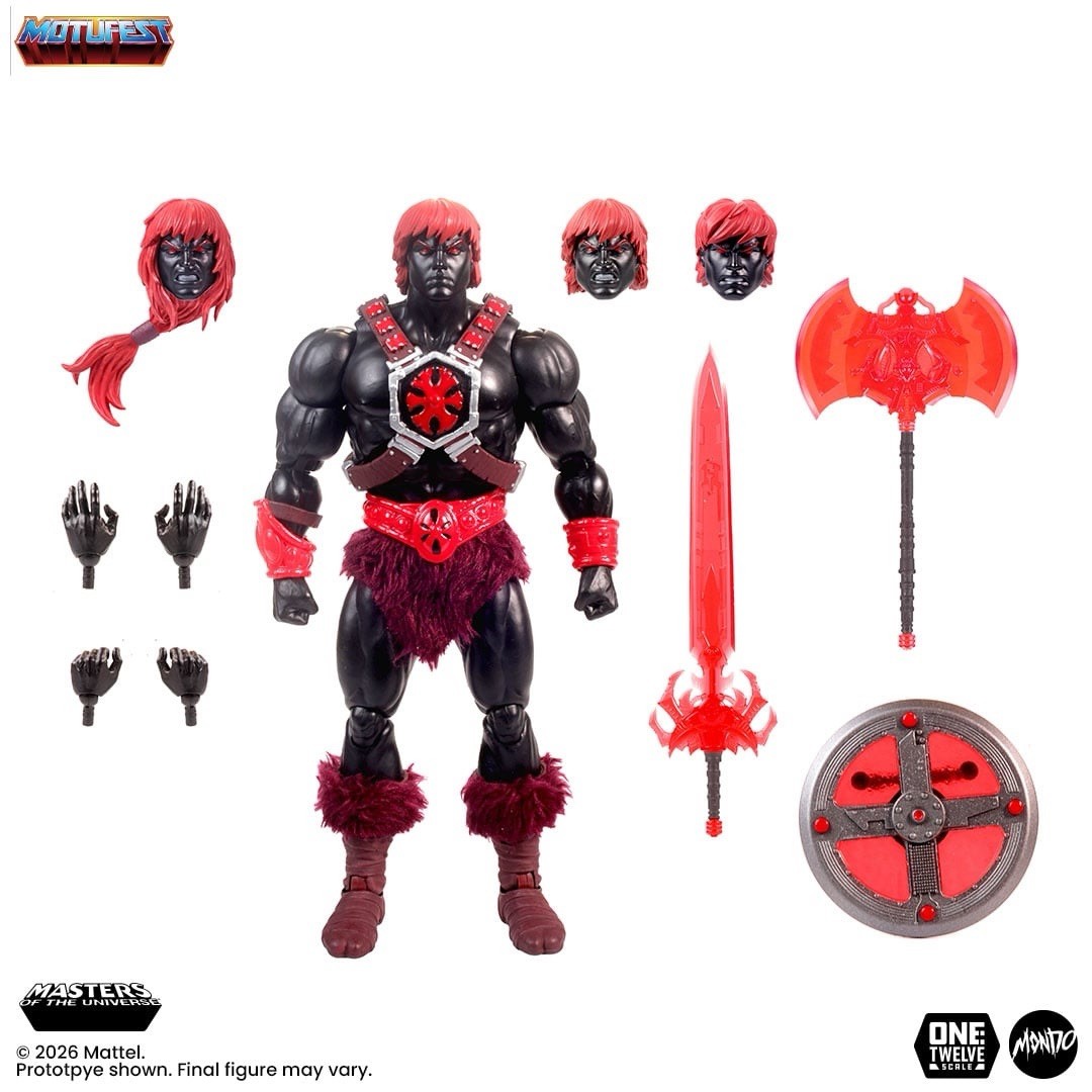 MONDO MOTU 200x Anti-Eternia He-Man 1/12 Scale Figure MOTUFest Exclusive 2026 MONDO MOTU 200x Anti-Eternia He-Man 1/12 Scale Figure MOTUFest Exclusive 2026