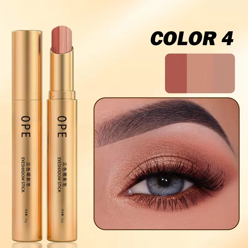 Three-Color Eyeshadow Stick Shimmer Waterproof Long-Lasting Pearlescent Metallic Three-Color Eyeshadow Stick Shimmer Waterproof Long-Lasting Pearlescent Metallic