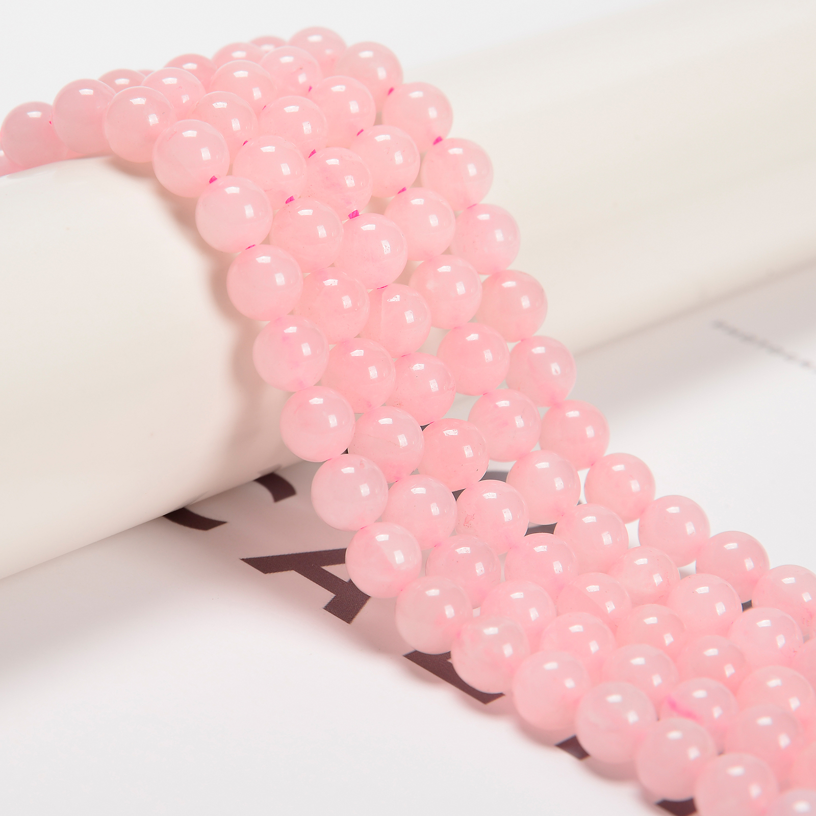Rose Quartz Smooth Round Beads 4mm 6mm 8mm 10mm 12mm 15.5