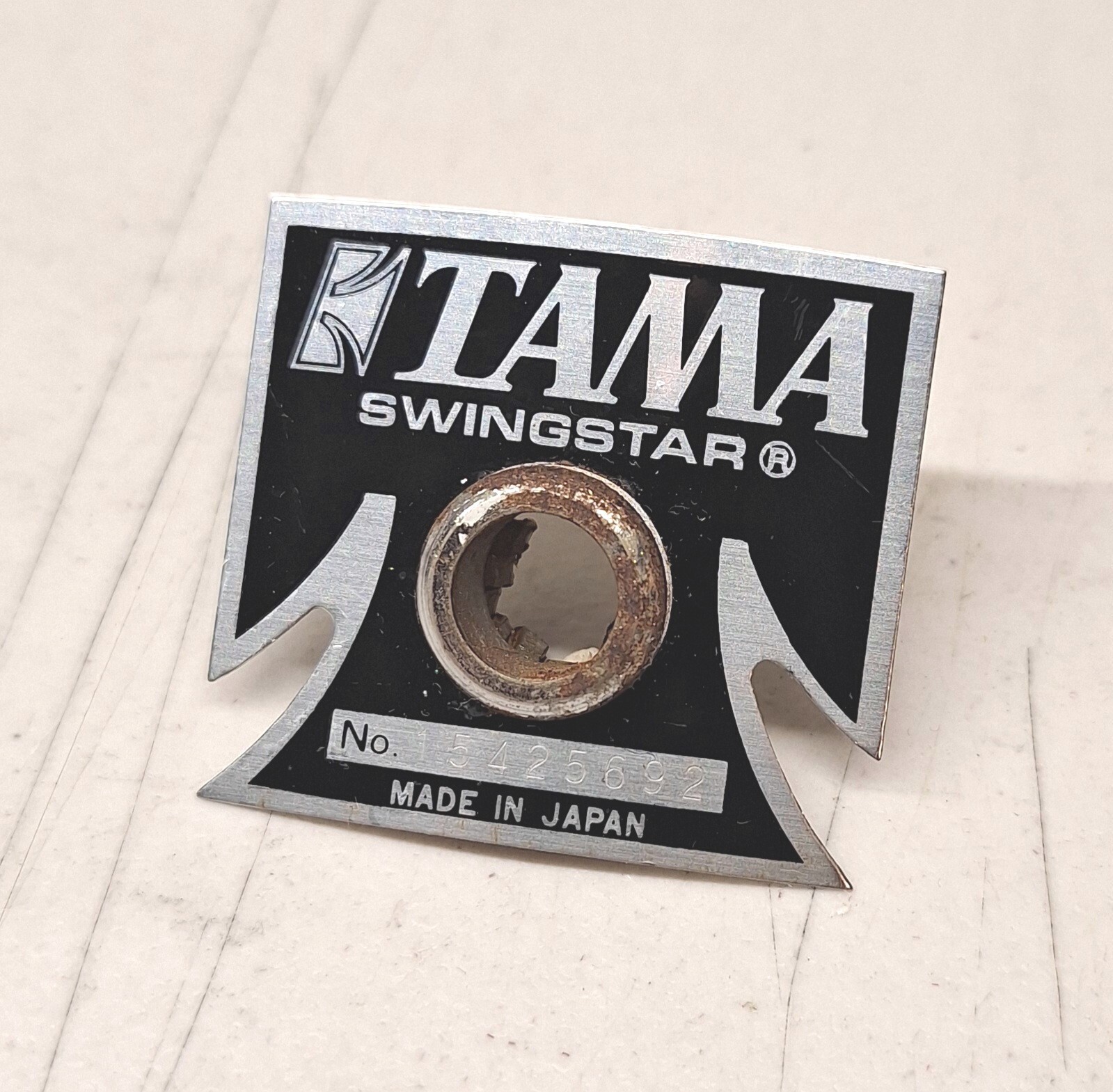Vintage Tama Swingstar Black T Drum Badge Tom Bass Snare Japan Era Lot 83-07 Vintage Tama Swingstar Black T Drum Badge Tom Bass Snare Japan Era Lot 83-07