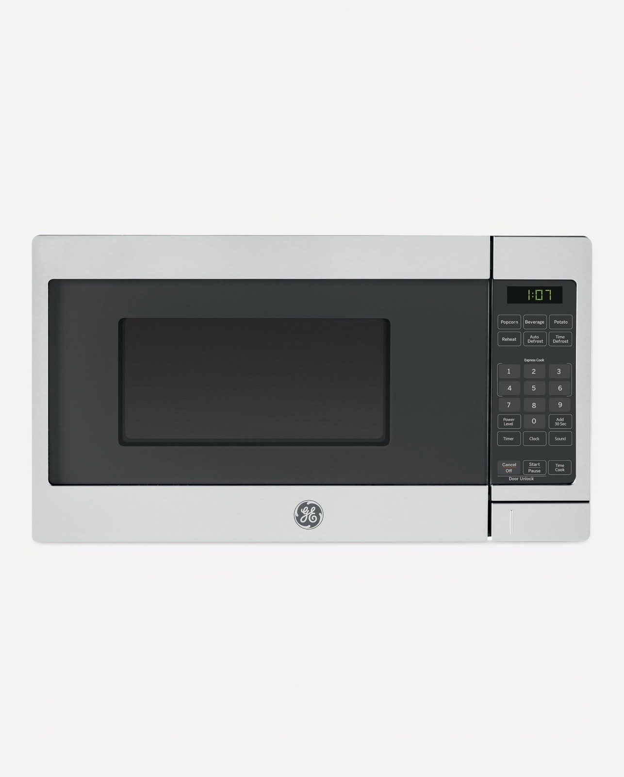 GE 0.7 Cu. Ft. 700W Countertop Microwave Oven Stainless Steel Compact