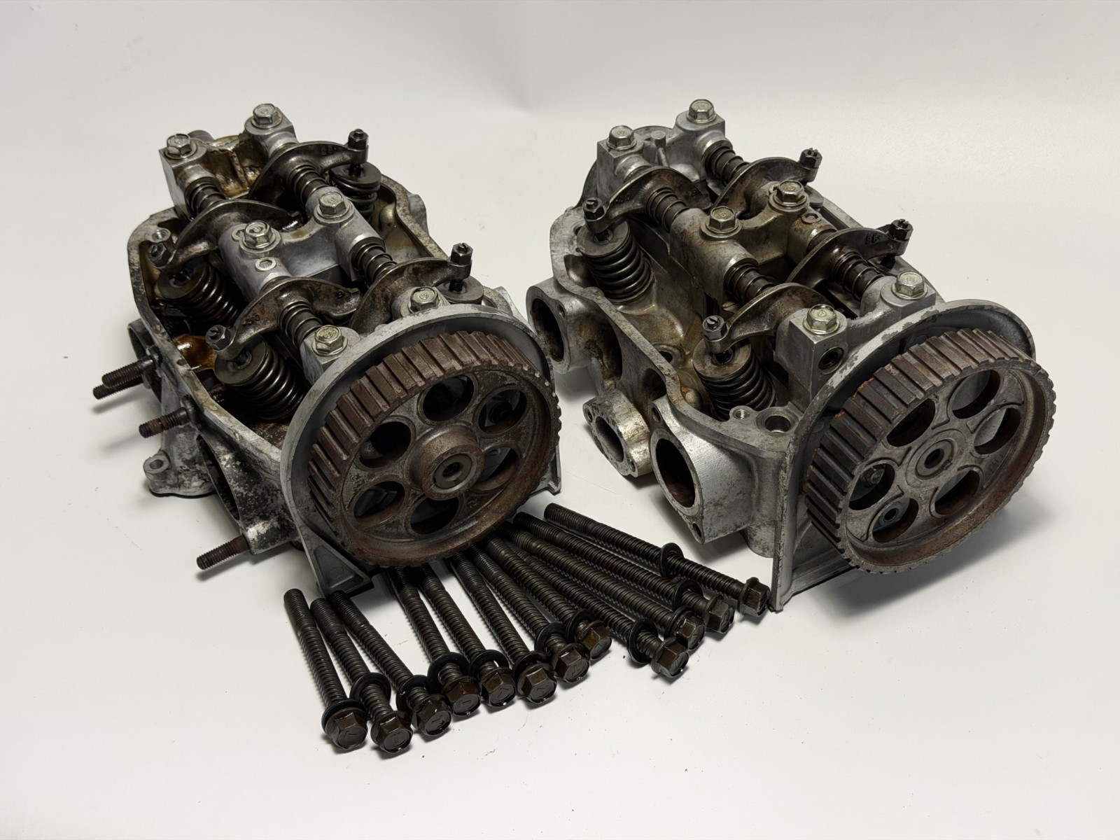 1980-1983 Honda Goldwing GL1100 Complete Cylinder Heads Camshafts Valves Pair