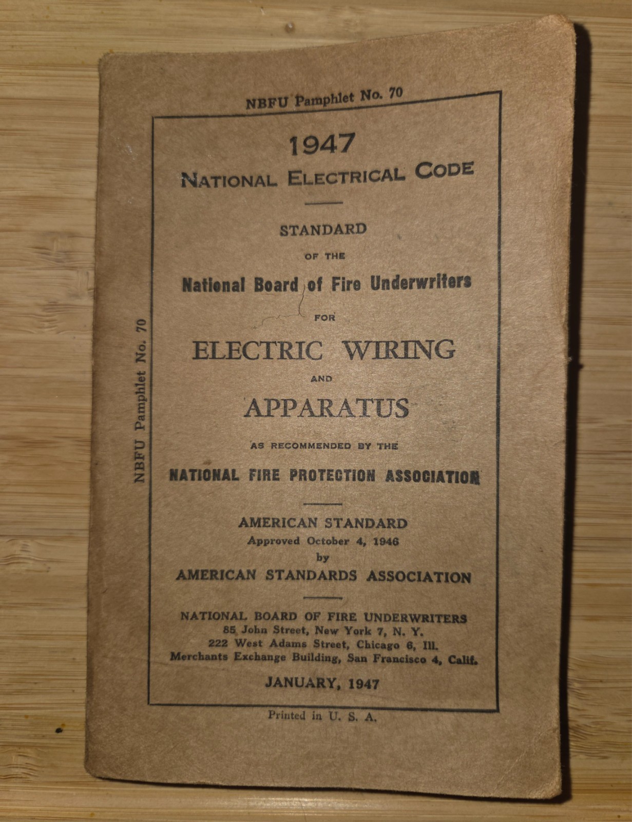 Antique 1947 National Electrical Code Booklet Rare Historic NEC Collectible Antique 1947 National Electrical Code Booklet Rare Historic NEC Collectible