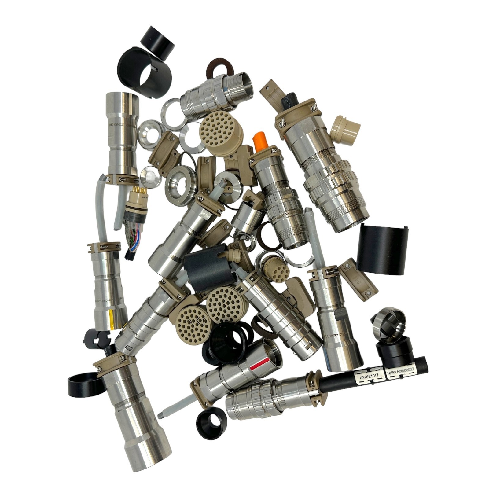 11 pcs Souriau Silver Connector Plugs and Other Circular Connectors 11 pcs Souriau Silver Connector Plugs and Other Circular Connectors