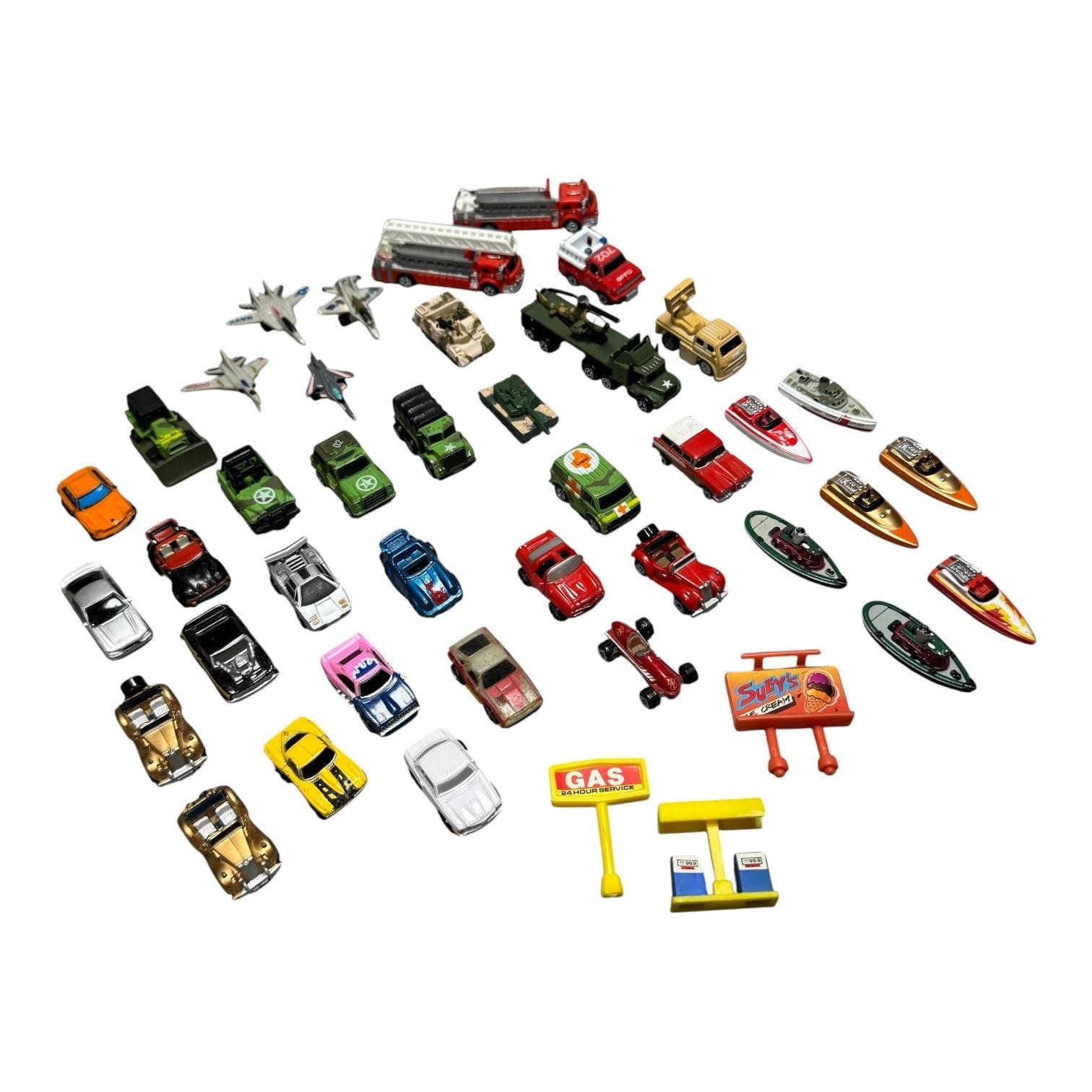 Vintage Lot 39 Micro Machines Cars Trucks Boats Planes Military