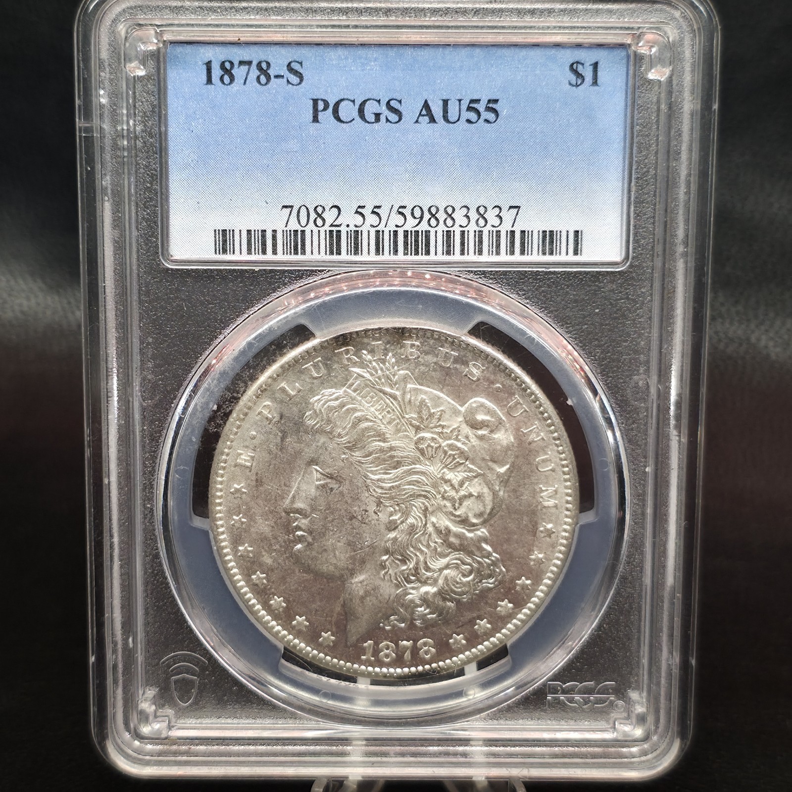 1878-S Morgan Silver Dollar PCGS AU55 1$ 90% Silver- $5 Flat Rate Shipping
